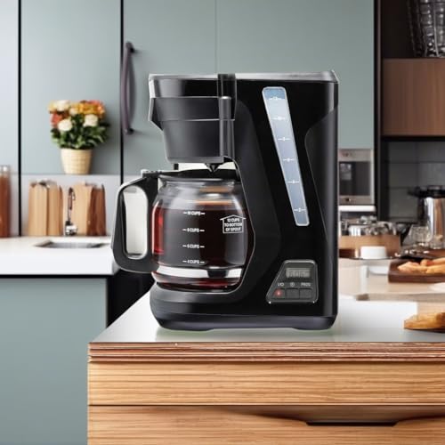 Proctor Silex FrontFill Drip Coffee Maker, Digital & Programmable, 12 Cup Glass Carafe, Black and Silver (43685PS) - Image 5