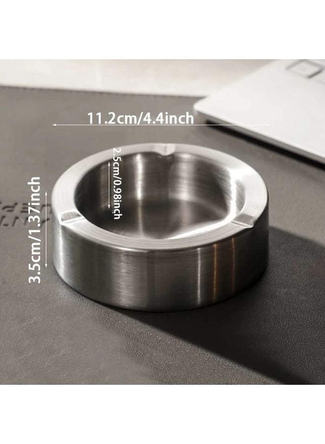 صحن رماد ذهبي من الفولاذ المقاوم للصدأ - تصميم دائري حديث مقاوم للرياح للمنزل والمكتب والبار - Image 4