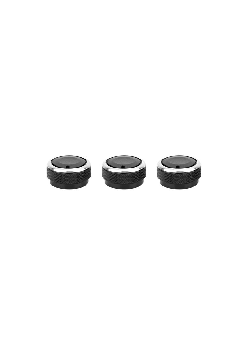 Generic - 3pcs Car Air Conditioning Heat Control A/C Switch Knob,Control Switch Knob (Black) - Image 1