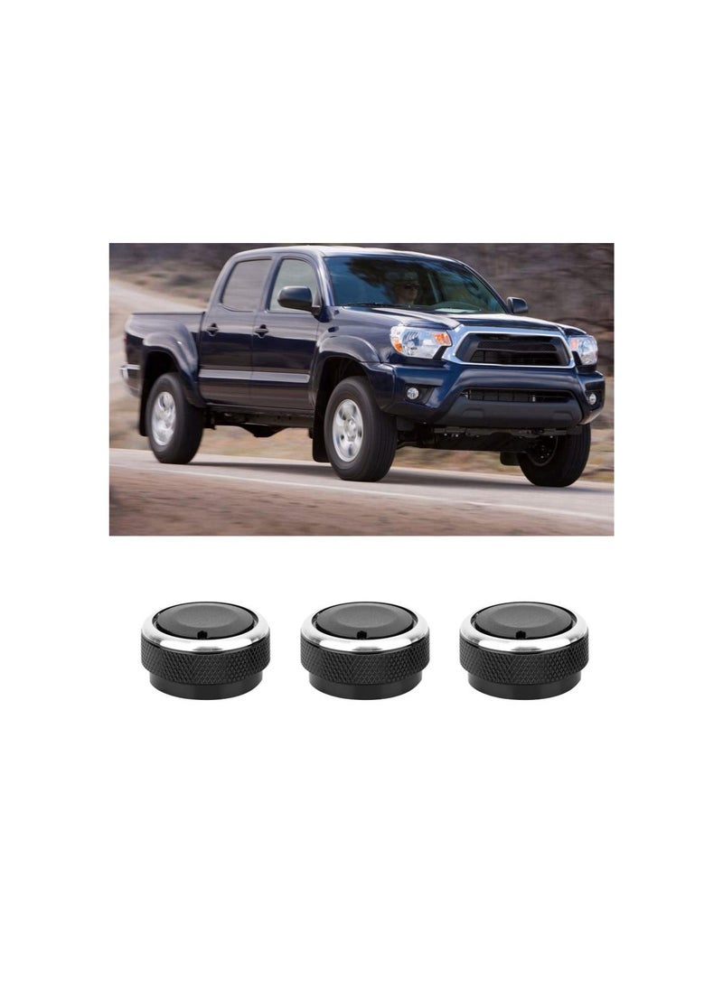 Generic - 3pcs Car Air Conditioning Heat Control A/C Switch Knob,Control Switch Knob (Black) - Image 1