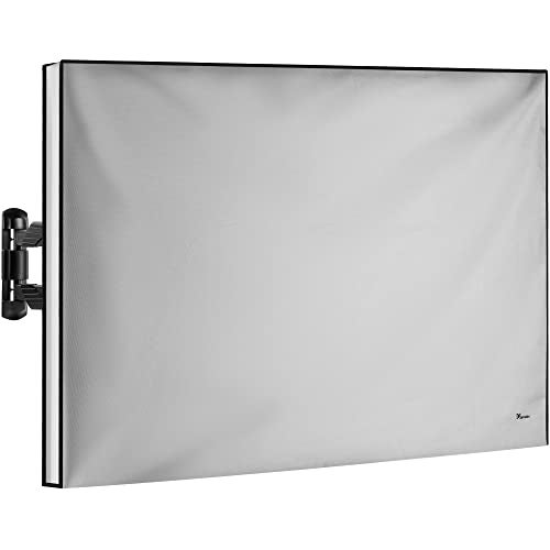 Garnetics Outdoor TV Cover 24 Inch – Waterproof, Weatherproof TV Enclosures with Smart Shield Screen Protectors, Ideal for Outdoor Use, Moving, and Storage - Gray - Image 1