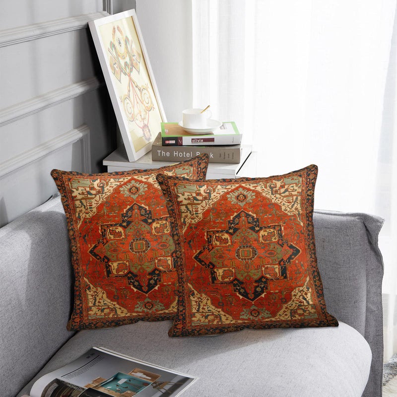 Britimes Britimes Throw Pillow Covers  Aztec Kilim Home Art Decor  20 x 20 Inches Set of 2 Cushion Couch Sofa Cases  Abstract Oil Painting Pillowcases for Bedroom  Living Room  Ethnic Decorative  Tribal  - Image 5