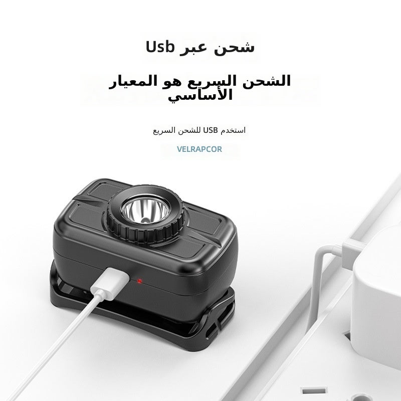القرش المبتسم مصباح رأس LED صغير من SMILING SHARK فائق السطوع قابل لإعادة الشحن للإضاءة الخارجية القوية للتخييم والصيد والتنزه - Image 5