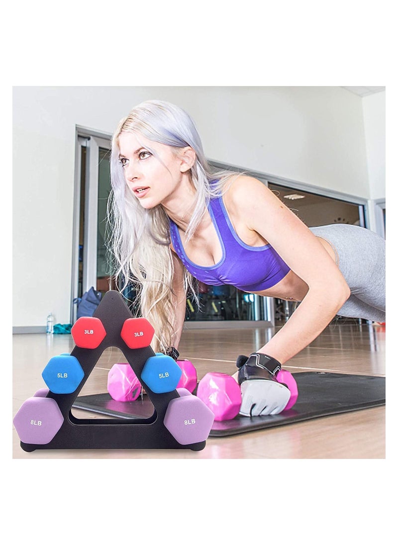 Arabest - Dumbbell Rack - 3 Tier Compact Dumbbell Holder, Exercise Weight Rack for Dumbbells, Dumbbell Weight Stand for Home Gym Workouts Office Fitness Max Load 30 lbs (Without Dumbbells) - Image 1