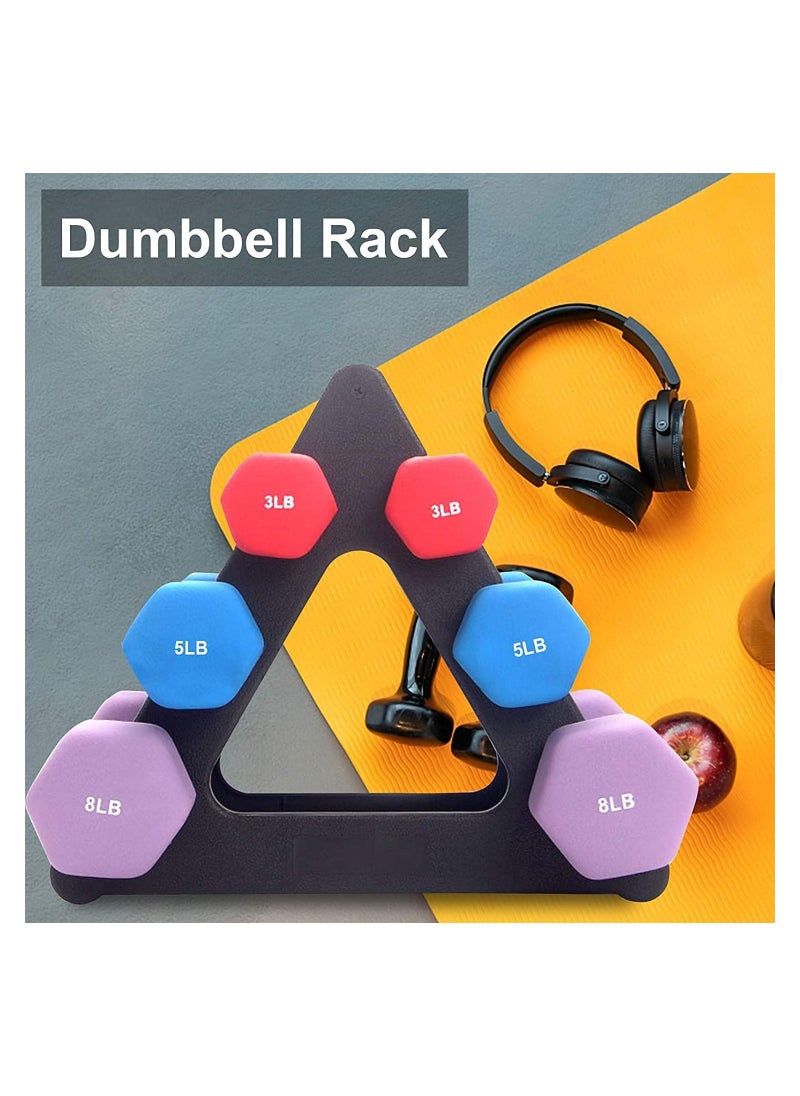Arabest - Dumbbell Rack - 3 Tier Compact Dumbbell Holder, Exercise Weight Rack for Dumbbells, Dumbbell Weight Stand for Home Gym Workouts Office Fitness Max Load 30 lbs (Without Dumbbells) - Image 1