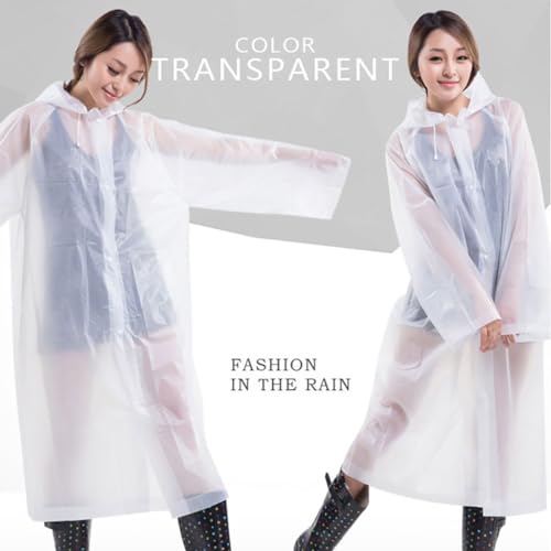 PALAY® 2Pcs Rain Ponchos for Men Women,Reusable EVA Raincoats with Hood for Rain Ponchos Camping,Hiking - Image 5