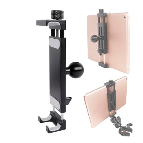 Leenconghui Aluminum Alloy Tablet Holder with 1 Ball Head360 Rotatable Tablet Mount for iPad and Other Devices from 47129 Compatible with RAM Mounts and Other B Size Double Socket Arm - Image 1