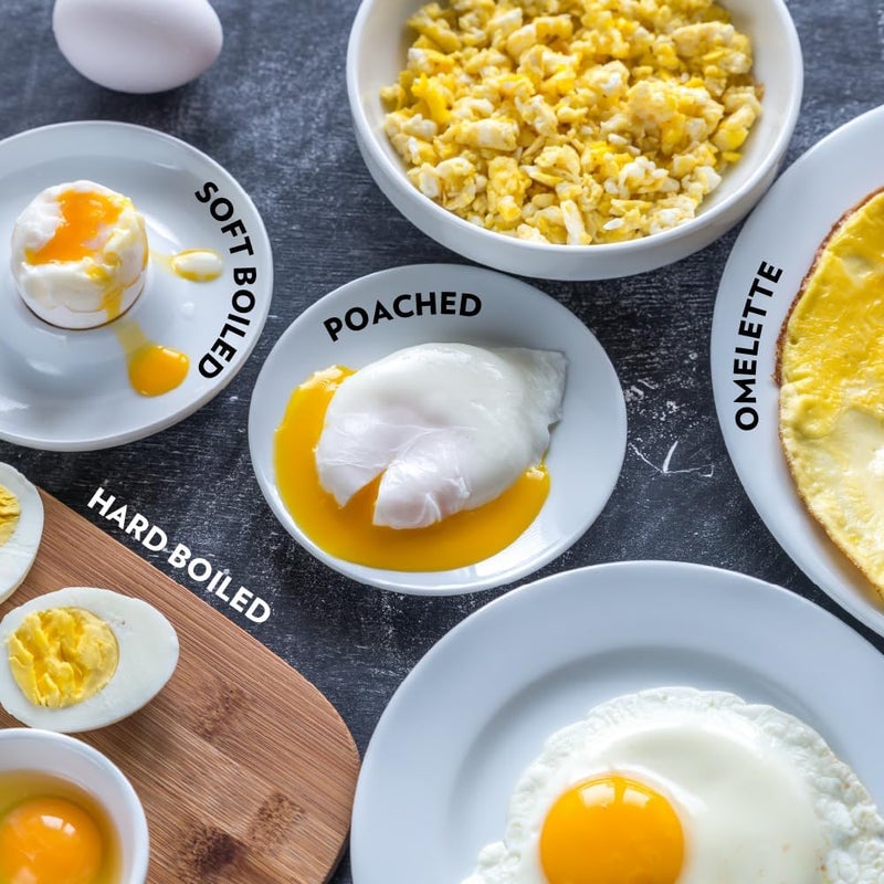 KROCOS KROCOS 2in1 Stainless Steel Egg Boiler Poacher Boils 8 Eggs Poaches 4 Eggs Steams Vegetables 3 Boiling Modes 500W Power Transparent Lid Auto TurnOff Silver  - Image 5