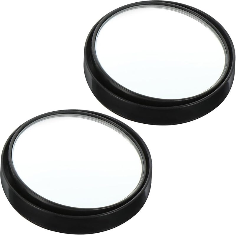 360 Degree Wide Angle Blind Spot Mirrors 2 Pack Black Frame For Car SUV Truck - Image 1