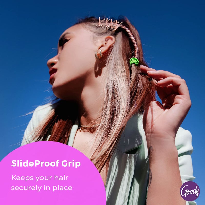 Goody Slideproof Women's Bobby Pin - 48 Count, Crimpled Black - 2 Inch Pain-Free Pins to Style and Secure All Hair Types - Image 3