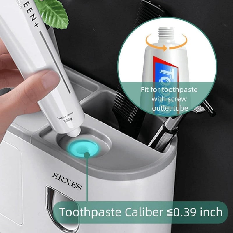 SRXES Toothbrush Holders for Bathroom, Toothbrush Holder Wall Mounted, Toothpaste Dispenser, Brush Holder for Bathroom Wall (1 Cup, White) Acrylonitrile Butadiene Styrene (ABS) - Image 5