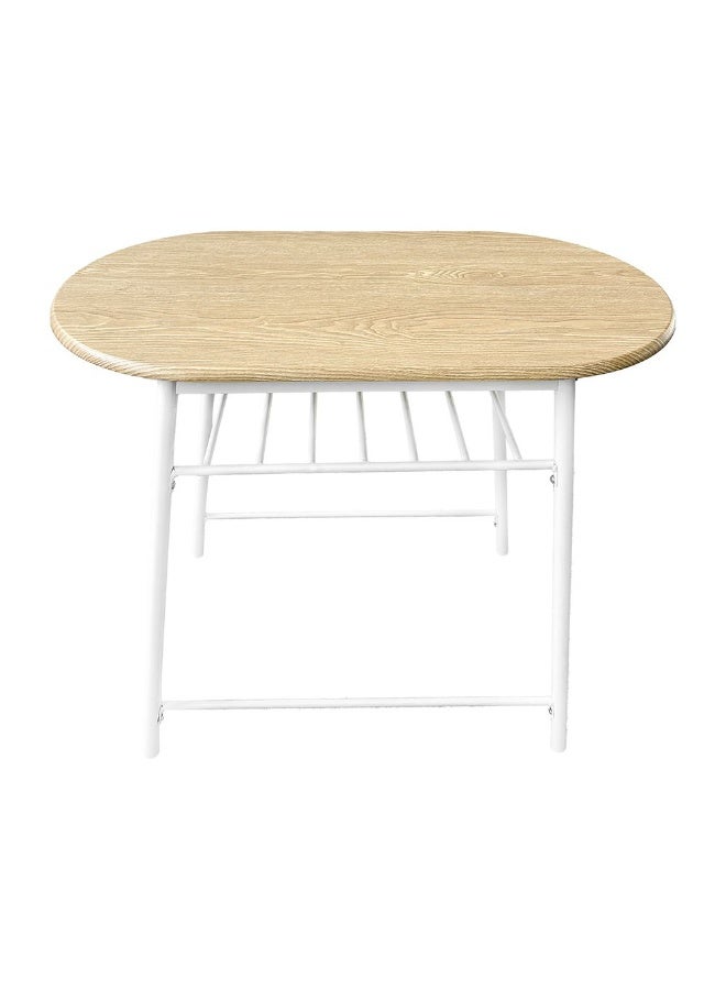 DANUBE HOME Alyaz 1+2 Dining Set - Stylish Sonoma Oak/White Dining Room Furniture, 2-Seater Table & Chairs, Engineered Wood with Metal Legs, Ideal for Small Spaces - Image 5