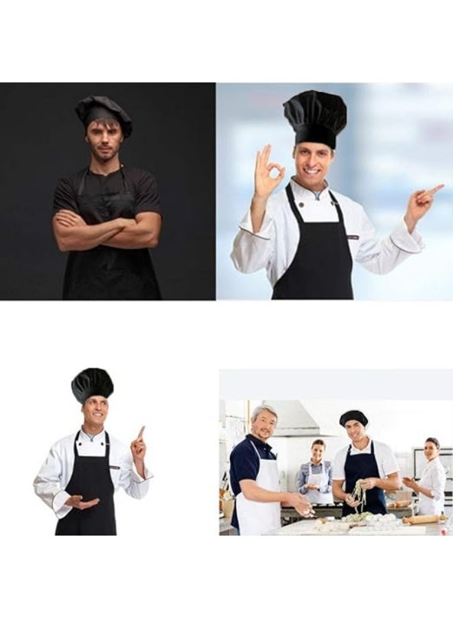 مريلة طبخ شيف، أسود، مع جيوب، قطن، للرجال والنساء، للمطبخ والطهي بدون قبعة - Image 5