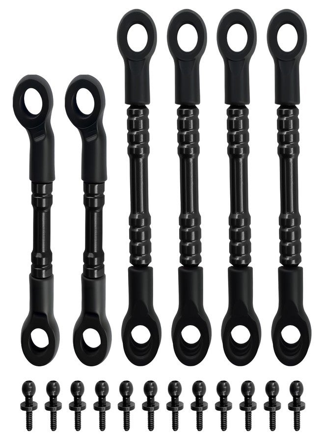 FSDKEDUF Aluminum Metal Link Set for Losi Micro-B & Micro-T - Durable CNC Upgrade Parts RC Car Accessories for Performance & Replacement(Black) - Image 1