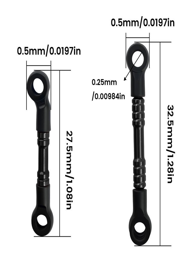 FSDKEDUF Aluminum Metal Link Set for Losi Micro-B & Micro-T - Durable CNC Upgrade Parts RC Car Accessories for Performance & Replacement(Black) - Image 2