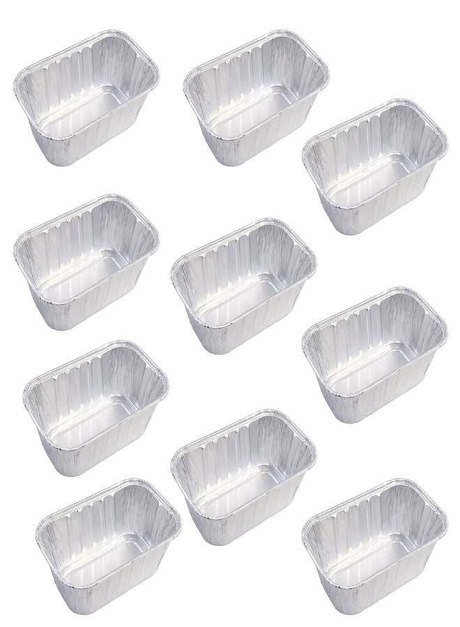 Set of 10 Disposable Aluminum Mini Loaf pans - Measures 5.625" x 3.375" x 2" - Perfect for Breads and Cake Loaves!