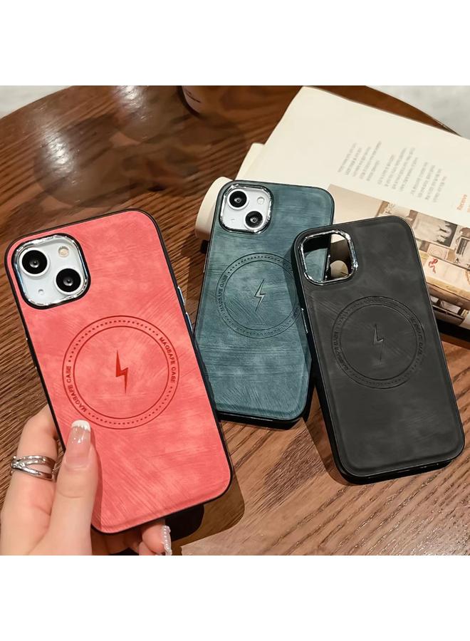 S-TOP Case For iPhone 15 Pro Max Side PU Hybrid TPU Magsafe Phone Case - Image 4