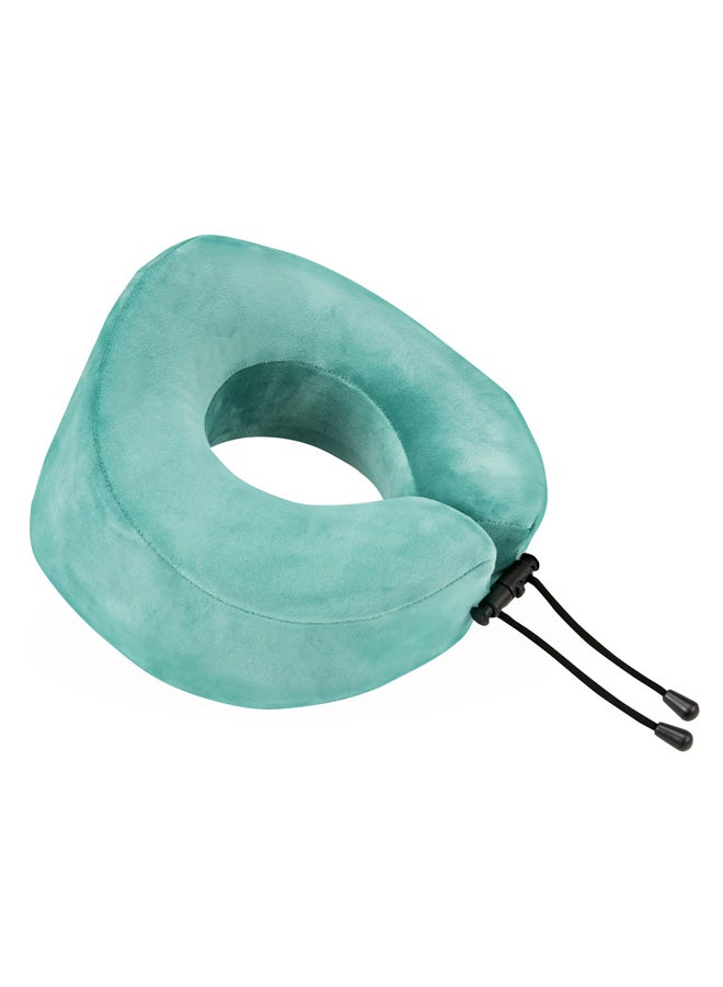 دي بي تي، وسادة طبية بحشو ميموري فوم، وسادة رقبة محمولة، تركواز، مقاس 27 سم - Image 1