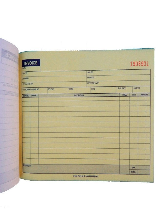 ATB 10 Books Carbonless Invoice Receipt Record 2 Part 50 Sets Duplicate Receipt Copy - Image 2