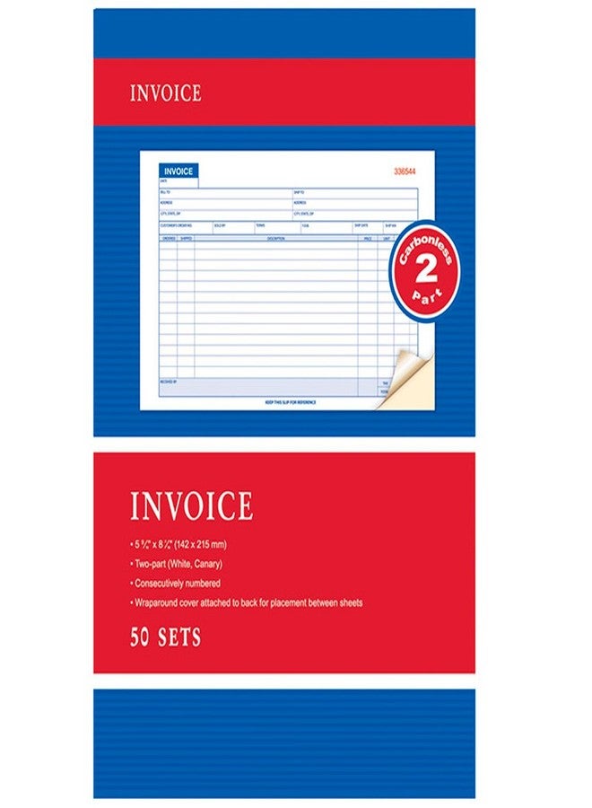 ATB 10 Books Carbonless Invoice Receipt Record 2 Part 50 Sets Duplicate Receipt Copy - Image 4