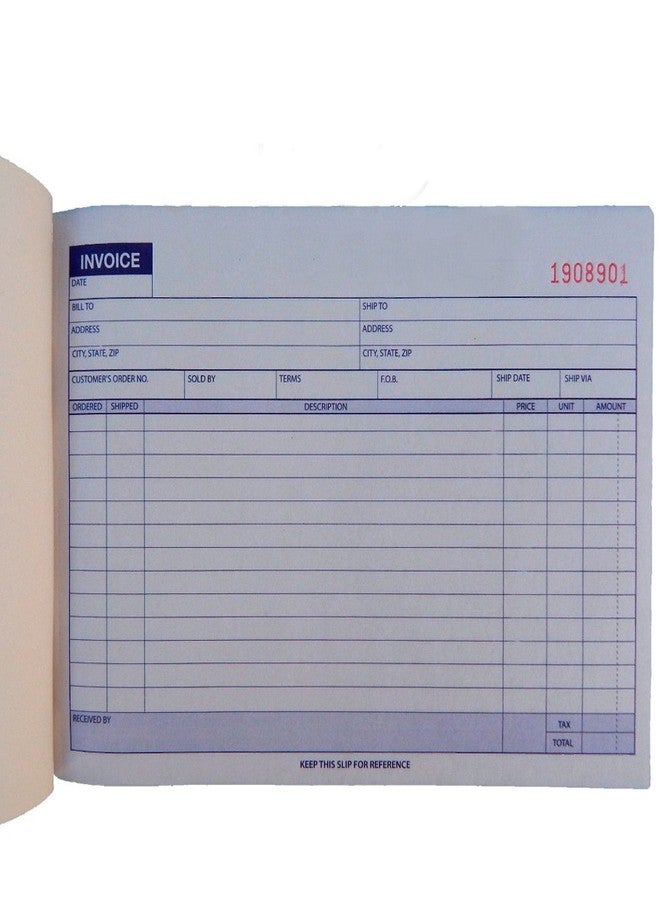 ATB 10 Books Carbonless Invoice Receipt Record 2 Part 50 Sets Duplicate Receipt Copy - Image 1