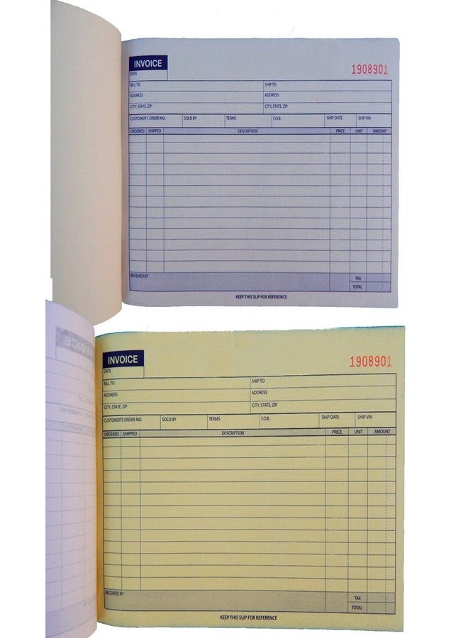 ATB 10 Books Carbonless Invoice Receipt Record 2 Part 50 Sets Duplicate Receipt Copy - Image 3