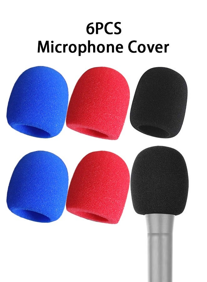 GMORO 6-Pack Microphone Cover - Foam Mic Covers Windscreen Suitable for Most Standard Handheld Microphone - Image 1