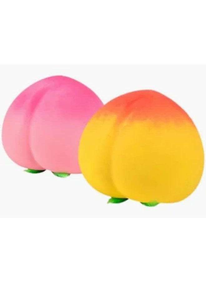 2 Pack squishy pinch stretchy peach design Sensory Toys,  Stretchy Squishy Ball Fidget Toys for kids, Squeeze Toys for Stress Relief