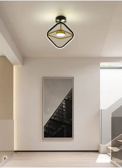 XiuWoo Black Led Ceiling Light, Modern Mini LED Ceiling Lighting Fixtures, Metal Creative Design Ceiling Lamp for Living Room Bedroom Corridor Aisle Hallway Indoor Ceiling Lamp,3 Color (3000K-6500K)  - Image 4