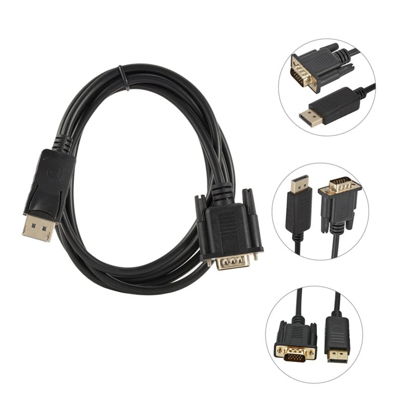 DOITOOL 1.8M Displayport to Vga Cable Gold Plated Connector Monitor Cord Converts Displayport Signal to Vga for Laptop Connections - Image 3