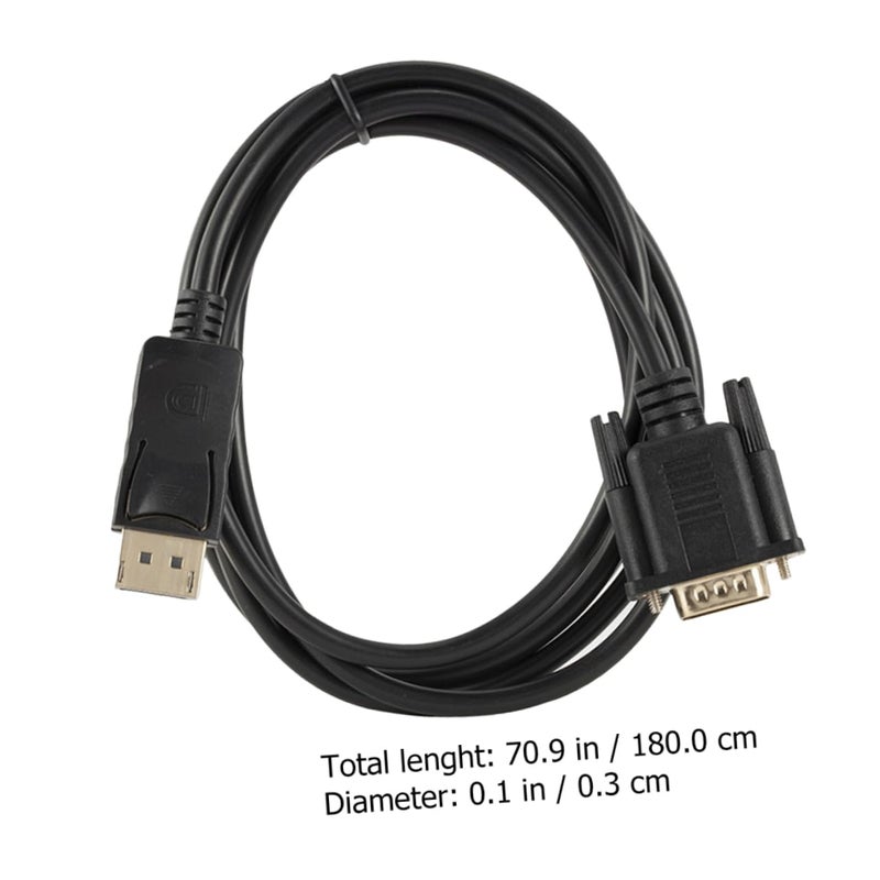DOITOOL 1.8M Displayport to Vga Cable Gold Plated Connector Monitor Cord Converts Displayport Signal to Vga for Laptop Connections - Image 2
