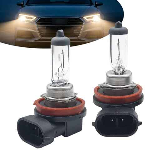 gunhunt 2 PCS Car H835W Halogen Bulb 12V Quartz Lamp Ultrabright Beam LowHigh Beam Fog Light Replacement Allinone Plug and Play Bulb Universal Lighting for Car Warm White Light - Image 1