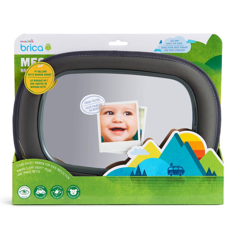 MunchkinÂ® BricaÂ® Baby in-SightÂ® Mega Car Mirror, Grey - Image 5