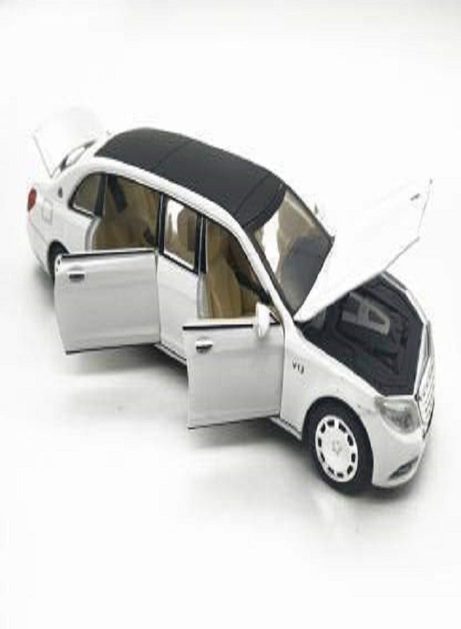 Mercedes Benz Maybach S650 1:32 Extended Version Diecast Metal Alloy Model Car Sound Light Collection Kids Toy Gifts (White) - Image 2