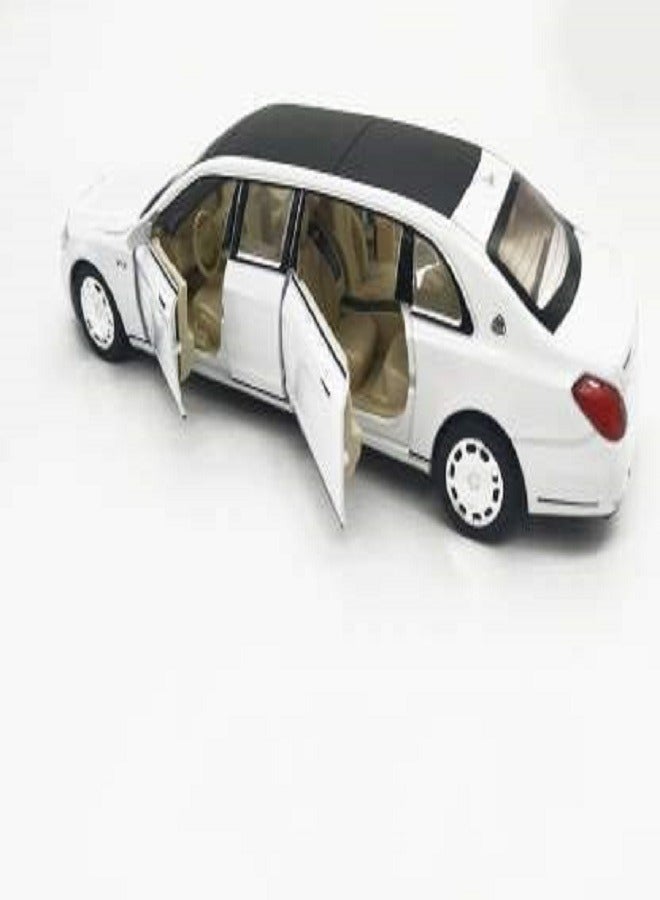 Mercedes Benz Maybach S650 1:32 Extended Version Diecast Metal Alloy Model Car Sound Light Collection Kids Toy Gifts (White) - Image 3