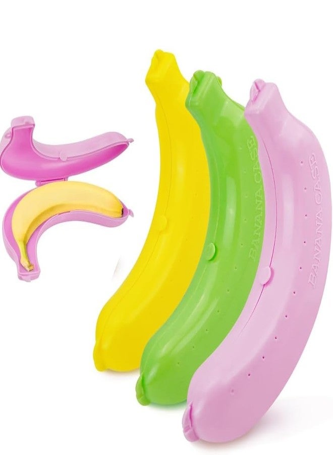 Pluzmecalm 3pcs Banana Holder Case, BPA-Free Banana Holder & Protector Box Container Outdoor Travel Case Fruit Storage Box for Picnic Camping,Food Containers - Image 1