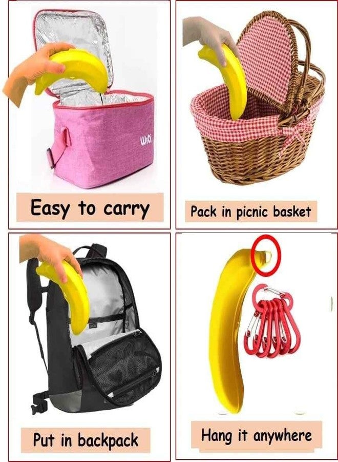 Pluzmecalm 3pcs Banana Holder Case, BPA-Free Banana Holder & Protector Box Container Outdoor Travel Case Fruit Storage Box for Picnic Camping,Food Containers - Image 4