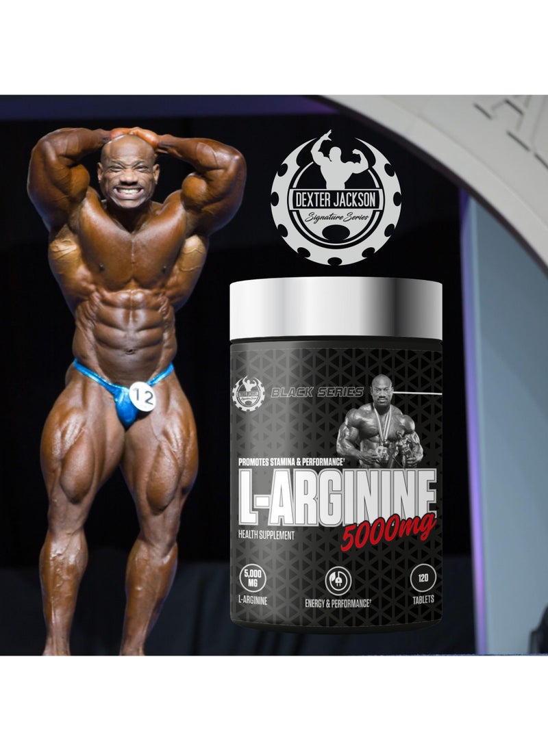 DEXTER JACKSON Black Series L-Arginine 5000 mg - 120 Tablets - Enhances Blood Flow, Boosts Immune System, Supports Muscle Growth  - Image 4