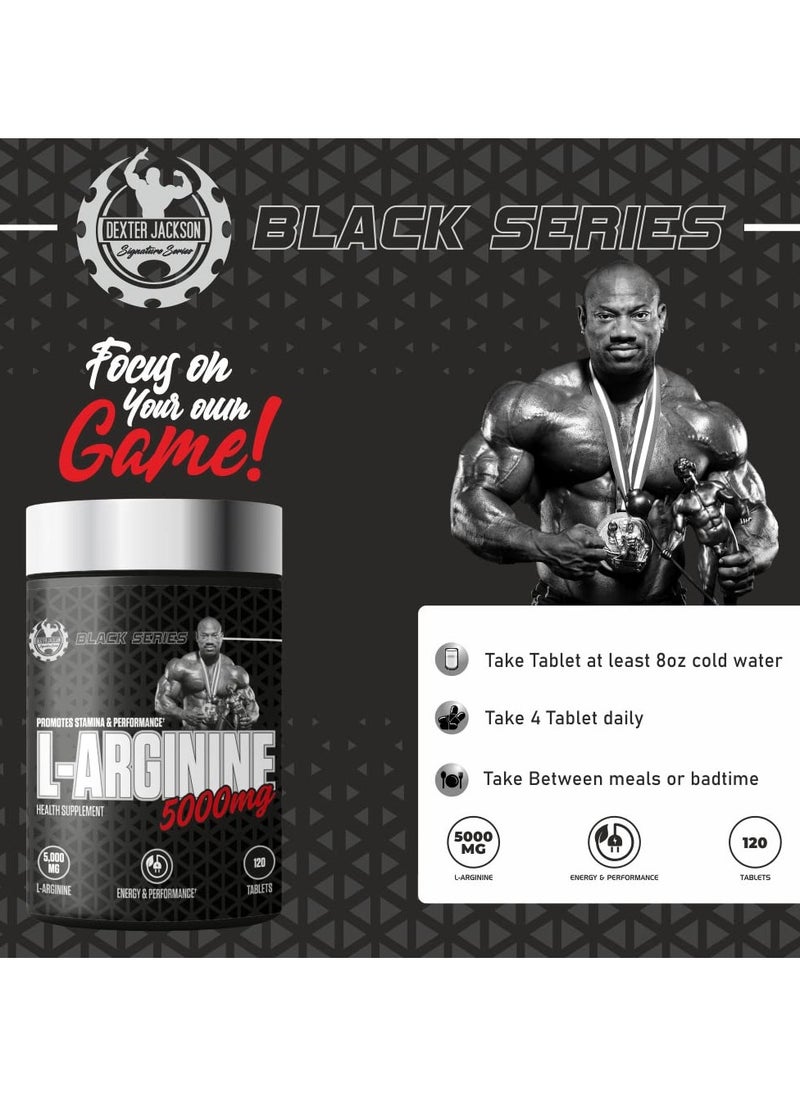 Black Series L-Arginine 5000 mg - 120 Tablets - Enhances Blood Flow, Boosts Immune System, Supports Muscle Growth - pzsku/Z909600D04551F306D5B3Z/45/_/1730822697/4473d8aa-b776-4163-8c56-1f44718c858c