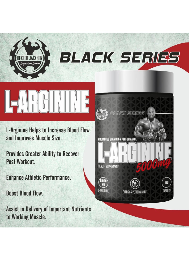 Black Series L-Arginine 5000 mg - 120 Tablets - Enhances Blood Flow, Boosts Immune System, Supports Muscle Growth - pzsku/Z909600D04551F306D5B3Z/45/_/1730822728/34778f5b-040f-4c7e-95cc-a074b4a259b6