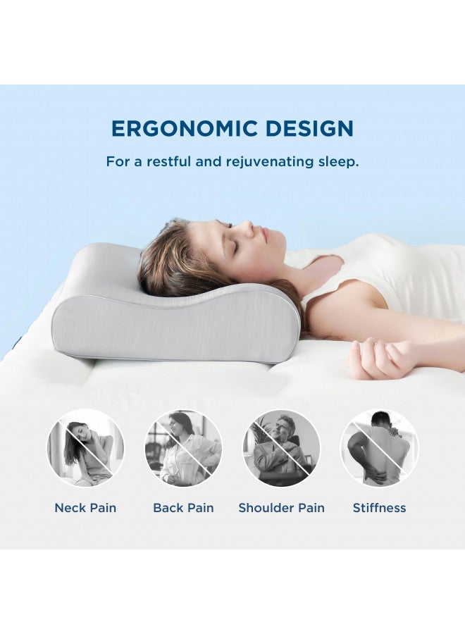 Bedsure Bedsure Breescape Cervical Neck Pillows for Sleeping - Dorm Pillow for Neck Pain Relief, Ergonomic Orthopedic Contour Pillow for Neck Support, Odorless Memory Foam Pillow for Side, Back Sleeper  - Image 3