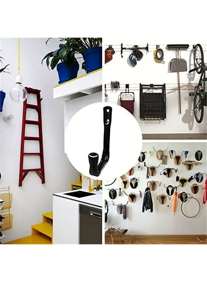 25Pcs Black Heavy Duty Garage Storage Hooks Wall Mounted Organizer For Tools Ladders - Image 3