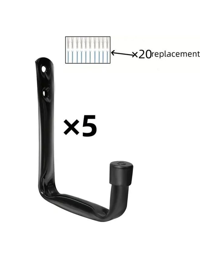 25Pcs Black Heavy Duty Garage Storage Hooks Wall Mounted Organizer For Tools Ladders - Image 1