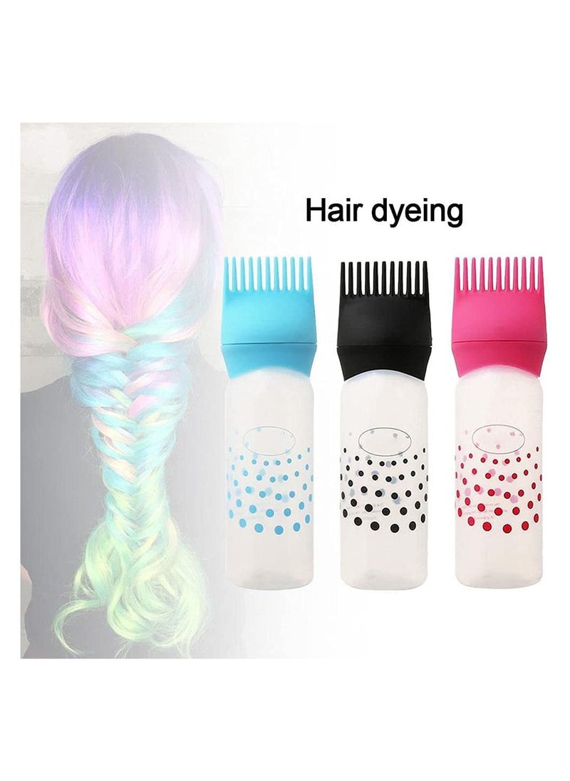 Generic - 3 pcs hair dye bottle root comb applicator with graduated scale - Image 1