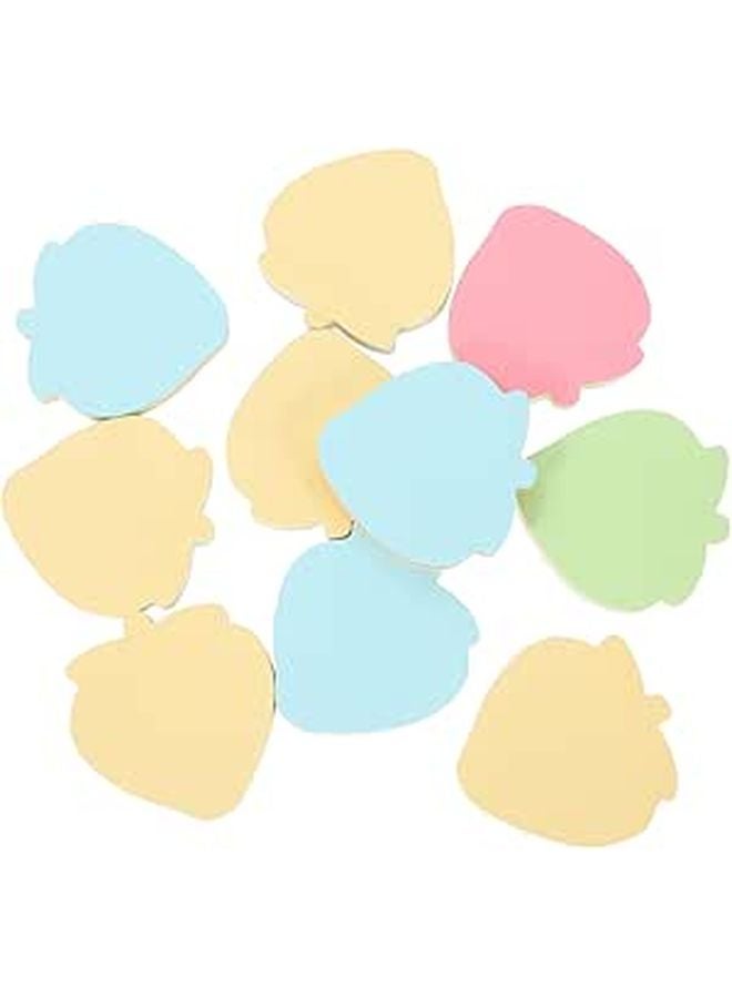 Strawberry Shaped Self Stick Memo Pads 10pcs Decorative Note Stickers for Home School Office - Image 1