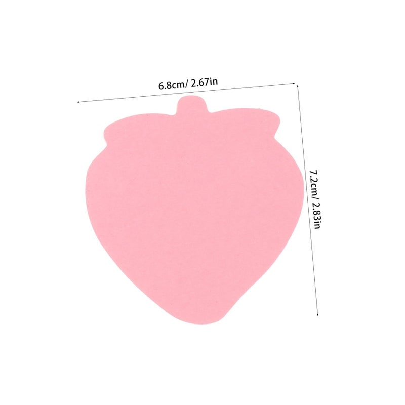 Strawberry Shaped Self Stick Memo Pads 10pcs Decorative Note Stickers for Home School Office - Image 3