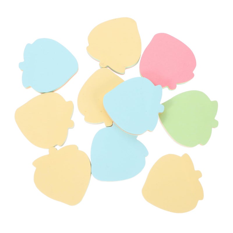 Strawberry Shaped Self Stick Memo Pads 10pcs Decorative Note Stickers for Home School Office - Image 2