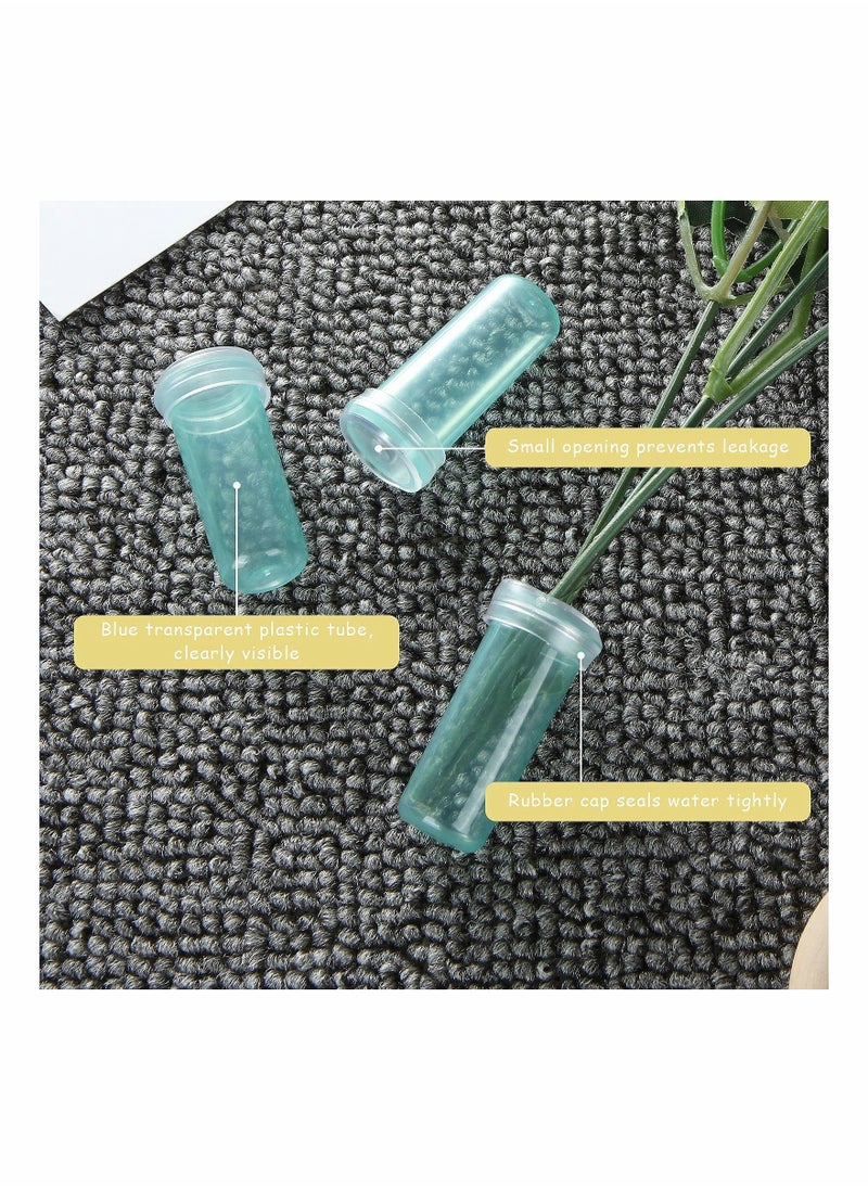 SYOSI - Flower Water Tubes,Clear Plastic Floral Tubes, 1.6 Inch Individual Flower Water Tubes with Caps for Flower Arrangements, Blue (0.7 Inch Opening)400pcs - Image 1