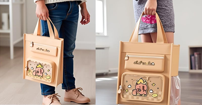 Invite Enterprise Canvas Carrying Bag, Multi-Purpose Shopping, Tote, Vegetable, Lunch, Travel with Handle Strap and Zipper Lock, Water-Proof Reusable Bag (Capybara - Bag) - Image 2