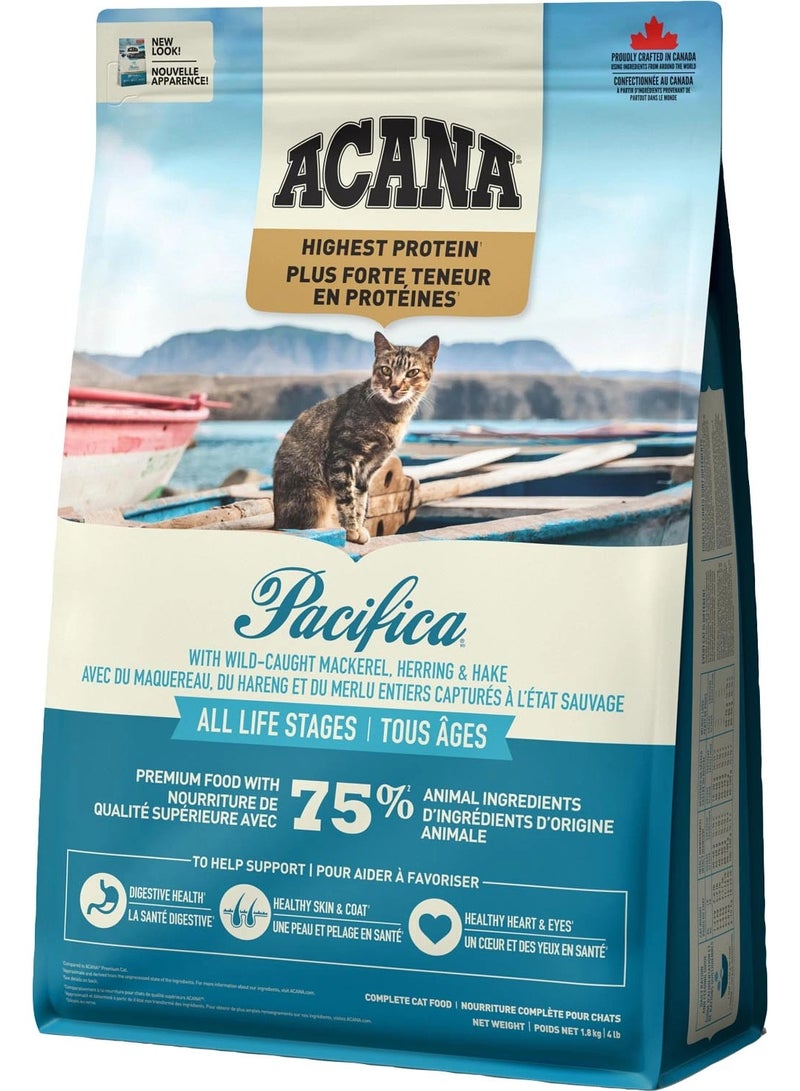Acana Highest Protein Pacifica Dry Cat Food - All Life Stages 4.5Kg - Image 1
